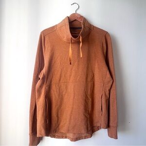 L.L. Bean Cozy Mixed Knits Pullover Toffee Heather Petite Large